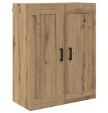 VidaXL Wandkast Artisan Eiken 69,5 x 34 x 90 cm Bewerkt hout
