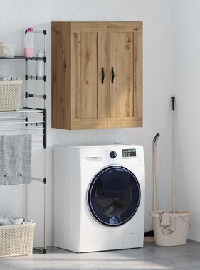 VidaXL Wandkast Artisan Eiken 69,5 x 34 x 90 cm Bewerkt hout