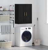 VidaXL Wandkast Zwart Eiken 69,5 x 34 x 90 cm Bewerkt hout