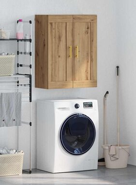 VidaXL Wandkast Artisan Eiken 69,5 x 34 x 90 cm Bewerkt hout