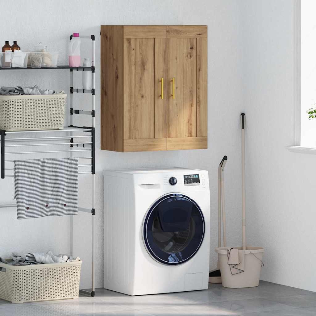VidaXL Wandkast Artisan Eiken 69,5 x 34 x 90 cm Bewerkt hout