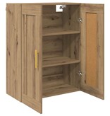 VidaXL Wandkast Artisan Eiken 69,5 x 34 x 90 cm Bewerkt hout