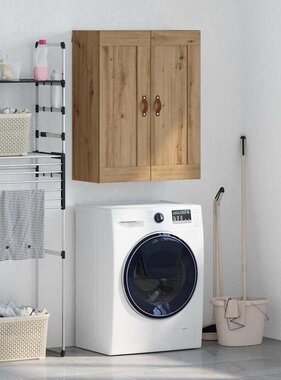 VidaXL Wandkast Artisan Eiken 69,5 x 34 x 90 cm Bewerkt hout