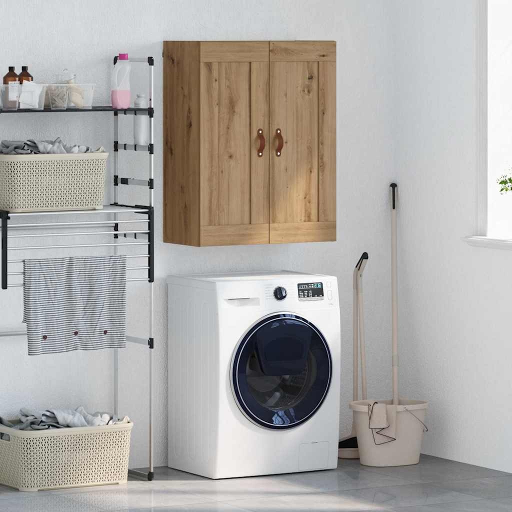 VidaXL Wandkast Artisan Eiken 69,5 x 34 x 90 cm Bewerkt hout