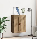 VidaXL Wandkast Artisan Eiken 69,5 x 34 x 90 cm Bewerkt hout