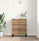 VidaXL Dressoir met lade Artisan Eiken 60 x 35 x 70 cm Bewerkt hout