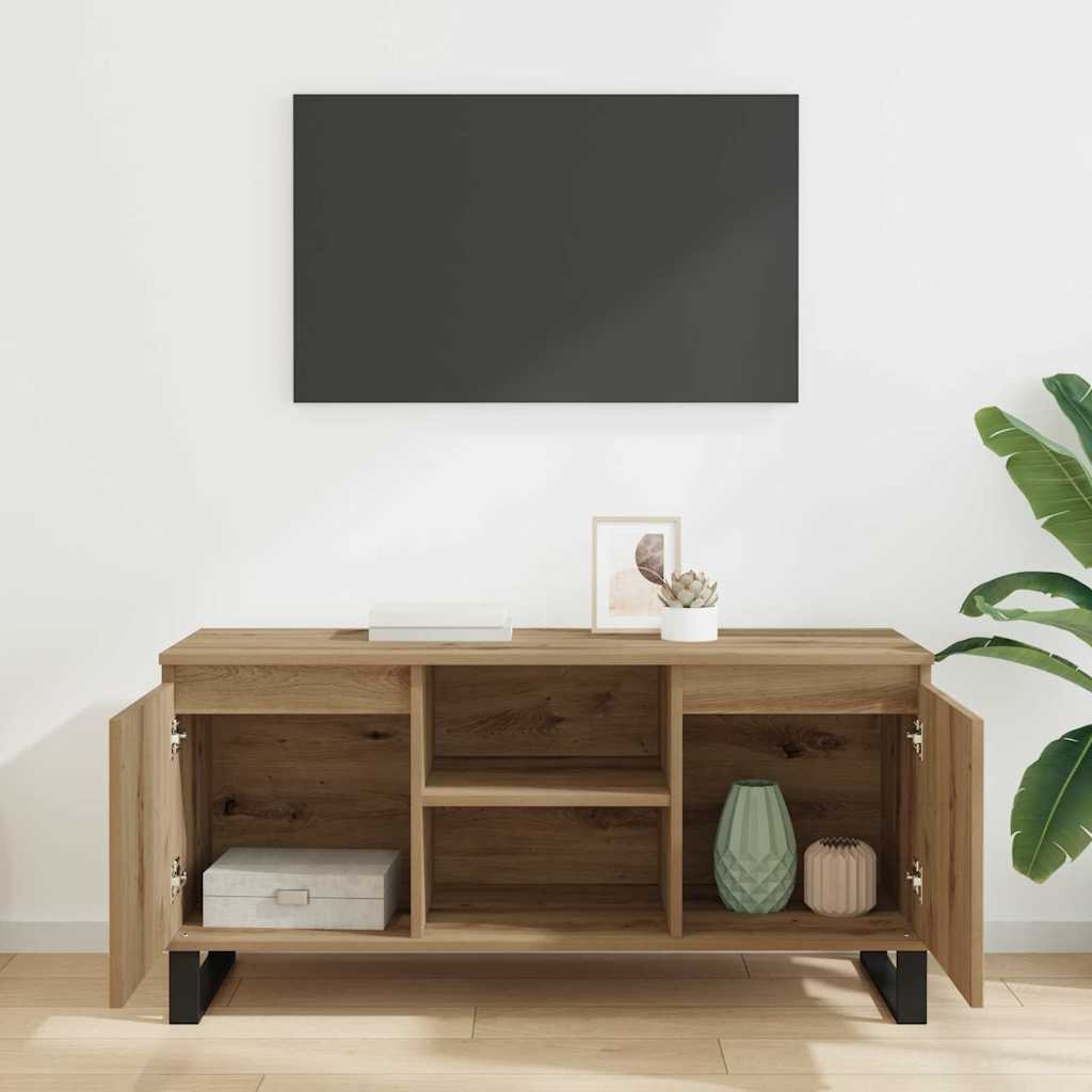VidaXL TV-kast Artisan Eiken 104 x 35 x 50 cm Bewerkt hout