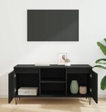 VidaXL TV-kast Zwart Eiken 104 x 35 x 50 cm Bewerkt hout