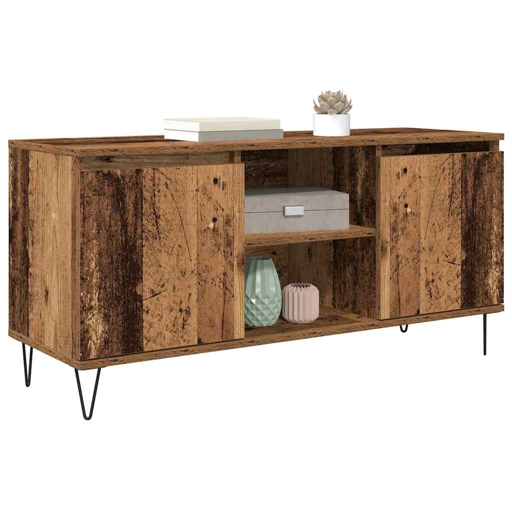 VidaXL TV-kast Oud Hout 104 x 35 x 50 cm Bewerkt hout