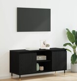 VidaXL TV-kast Zwart Eiken 104 x 35 x 50 cm Bewerkt hout