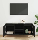 VidaXL TV-kast Zwart Eiken 104 x 35 x 50 cm Bewerkt hout