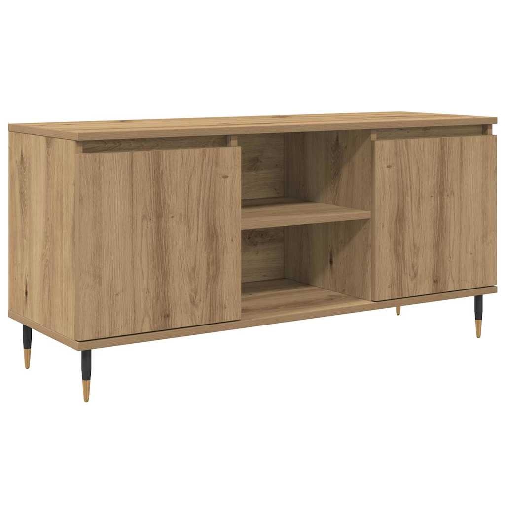 VidaXL TV-kast Artisan Eiken 104 x 35 x 50 cm Bewerkt hout