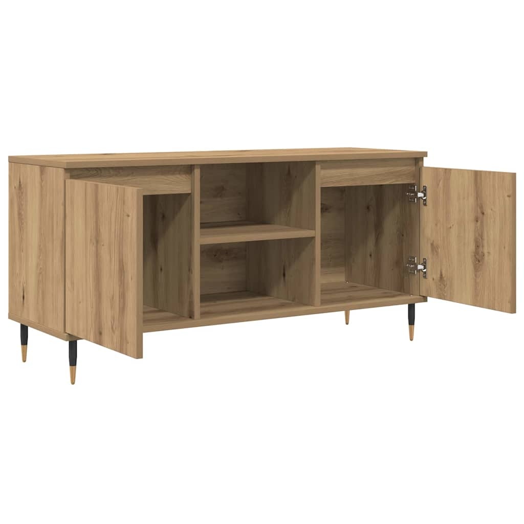 VidaXL TV-kast Artisan Eiken 104 x 35 x 50 cm Bewerkt hout