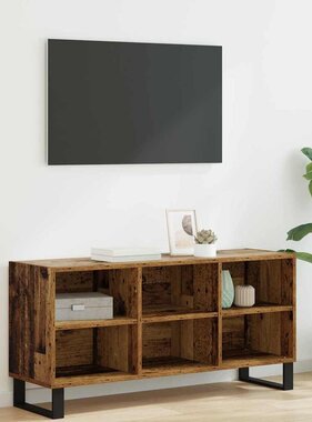 VidaXL TV-kast Oud Hout 103,5 x 30 x 50 cm Bewerkt hout