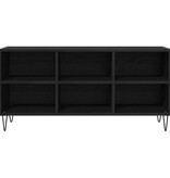 VidaXL TV-kast Zwart Eiken 103,5 x 30 x 50 cm Bewerkt hout