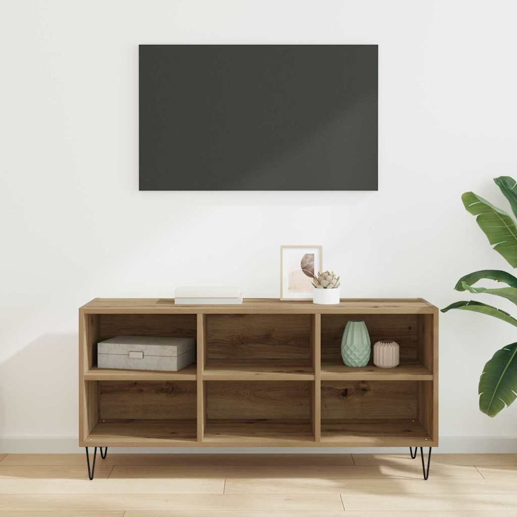 VidaXL TV-kast Artisan Eiken 103,5 x 30 x 50 cm Bewerkt hout