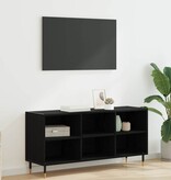 VidaXL TV-kast Zwart Eiken 103,5 x 30 x 50 cm Bewerkt hout