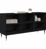 VidaXL TV-kast Zwart Eiken 103,5 x 30 x 50 cm Bewerkt hout