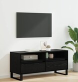 VidaXL TV-kast met lade Zwart Eiken 100 x 34,5 x 44,5 cm