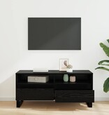 VidaXL TV-kast met lade Zwart Eiken 100 x 34,5 x 44,5 cm