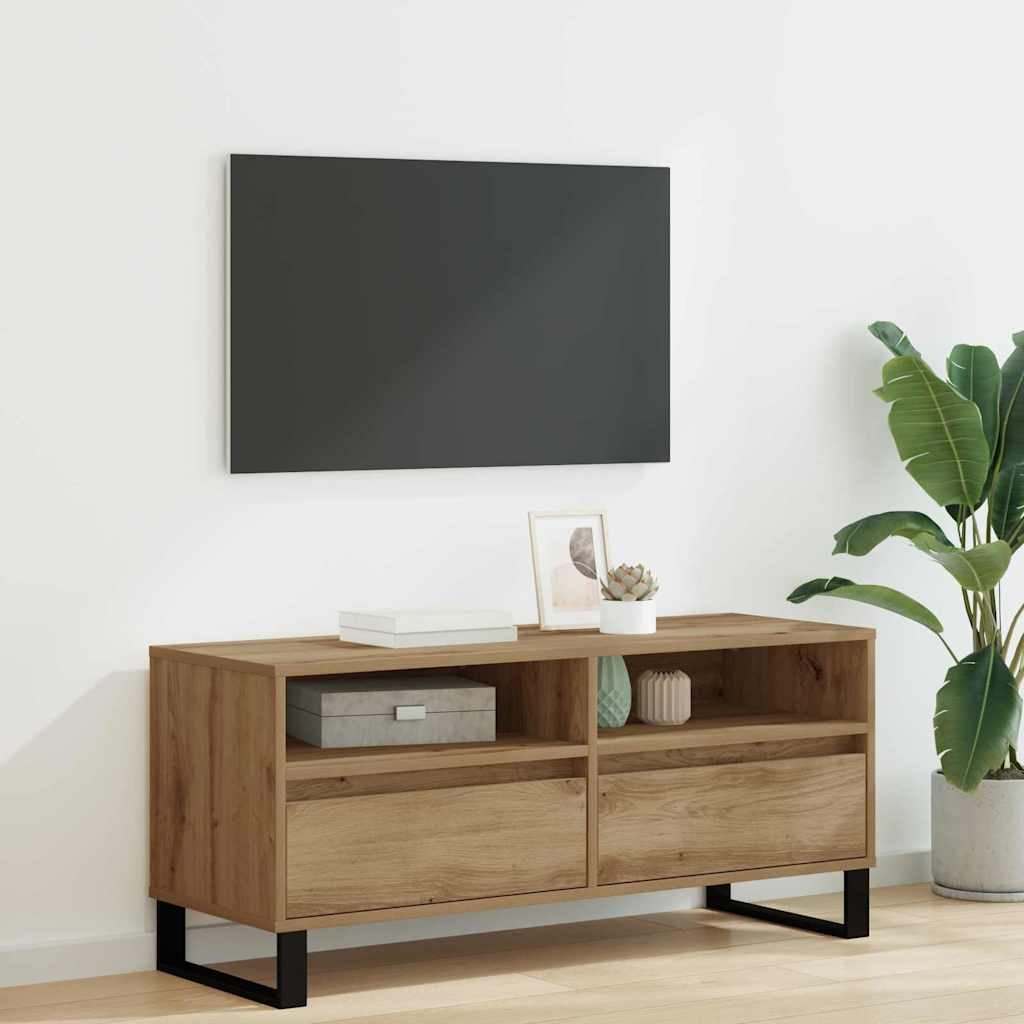 VidaXL TV-kast met lade Artisan Eiken 100 x 34,5 x 44,5 cm