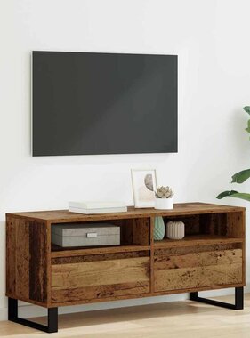 VidaXL TV-kast Oud Hout 100 x 34,5 x 44,5 cm Gemonteerd hout en ijzer