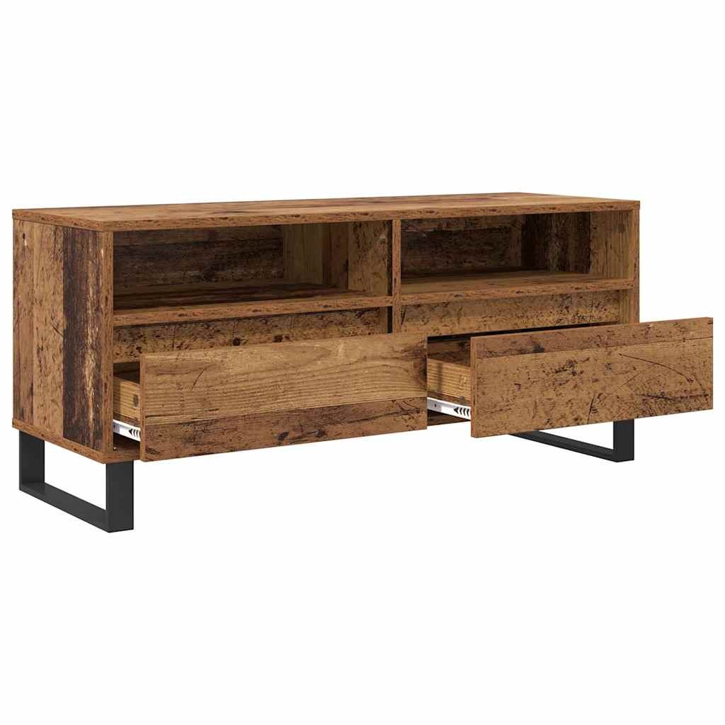 VidaXL TV-kast Oud Hout 100 x 34,5 x 44,5 cm Gemonteerd hout en ijzer