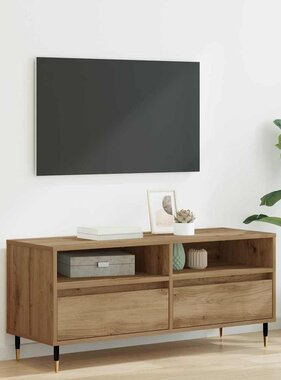 VidaXL TV-kast met lade Artisan Eiken 100 x 34,5 x 44,5 cm