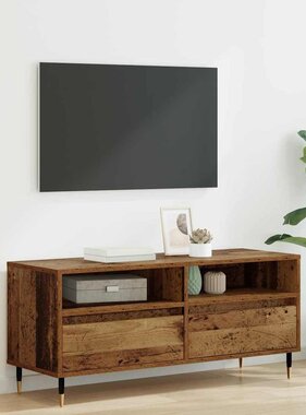 VidaXL TV-kast Oud Hout 100 x 34,5 x 44,5 cm Gemonteerd hout en ijzer