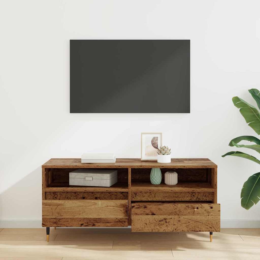 VidaXL TV-kast Oud Hout 100 x 34,5 x 44,5 cm Gemonteerd hout en ijzer