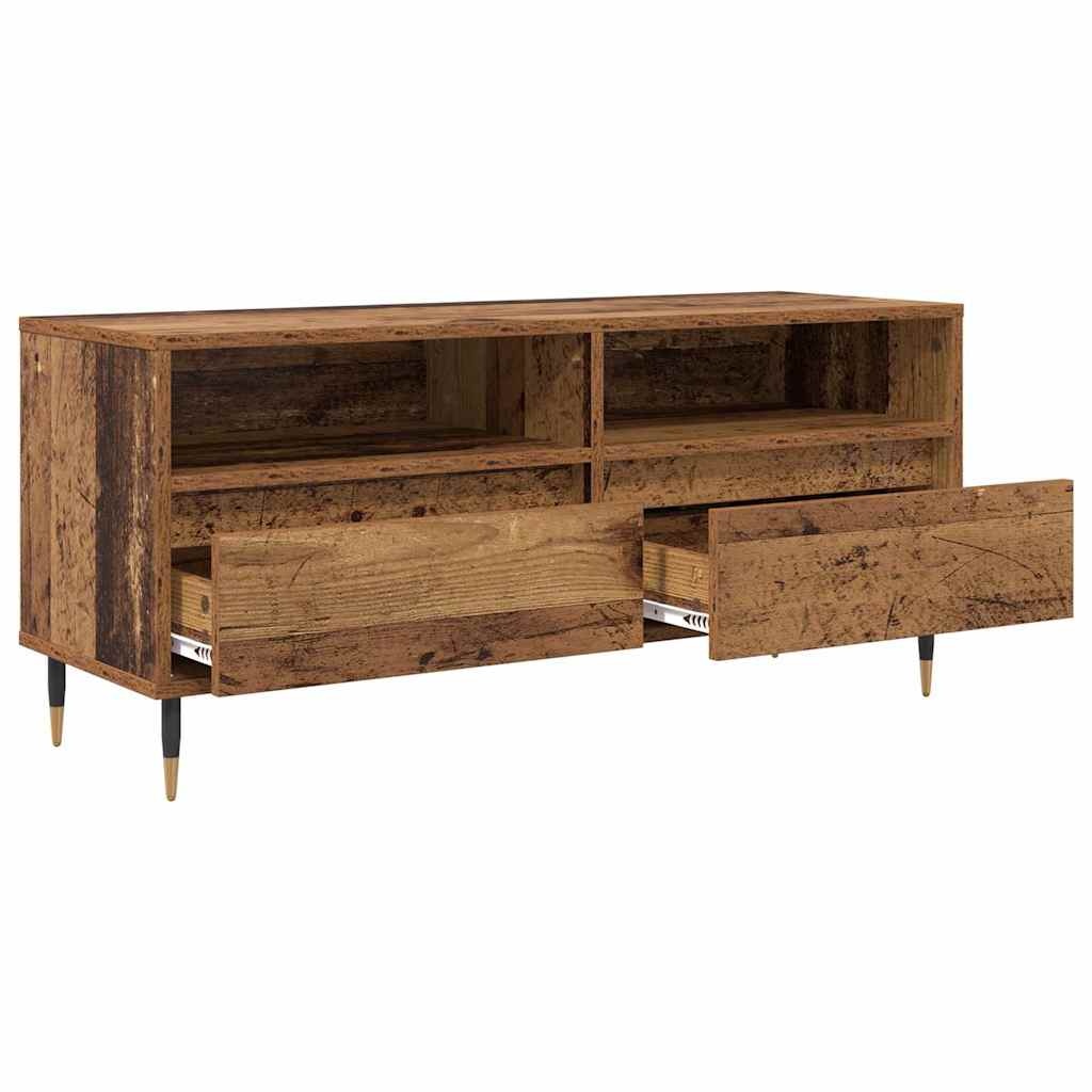 VidaXL TV-kast Oud Hout 100 x 34,5 x 44,5 cm Gemonteerd hout en ijzer