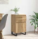 VidaXL Dressoir artisanaal eikenkleurig 35 x 40 x 70 cm Bewerkt hout