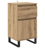 VidaXL Dressoir artisanaal eikenkleurig 35 x 40 x 70 cm Bewerkt hout
