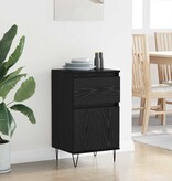 VidaXL Dressoir met lade Zwart eiken 35 x 40 x 70 cm Bewerkt hout