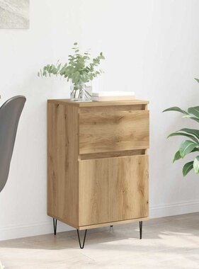 VidaXL Dressoir artisanaal eikenkleurig 35 x 40 x 70 cm Bewerkt hout