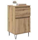 VidaXL Dressoir artisanaal eikenkleurig 35 x 40 x 70 cm Bewerkt hout