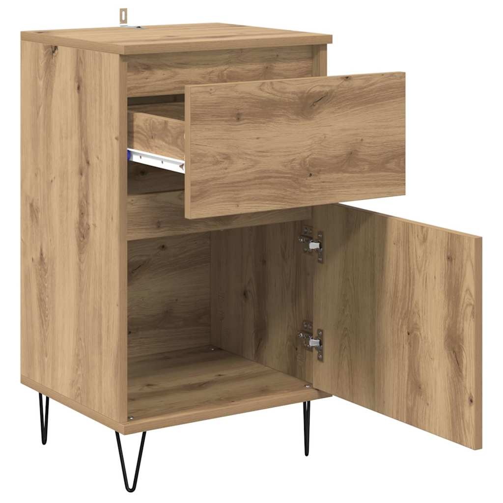 VidaXL Dressoir artisanaal eikenkleurig 35 x 40 x 70 cm Bewerkt hout