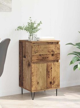 VidaXL Dressoir met lade Oud hout 35 x 40 x 70 cm Bewerkt hout