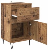 VidaXL Dressoir met lade Oud hout 35 x 40 x 70 cm Bewerkt hout