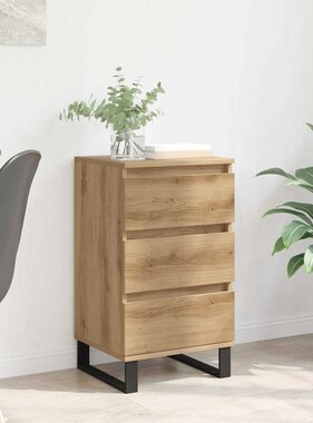 VidaXL Dressoir met lade artisanaal eikenkleurig Bewerkt hout