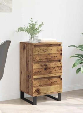 VidaXL Dressoir met lade Oud hout Bewerkt hout