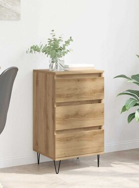 VidaXL Dressoir Artisan Eiken 40 x 35 x 70 cm Gemonteerd hout en ijzer