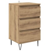VidaXL Dressoir Artisan Eiken 40 x 35 x 70 cm Gemonteerd hout en ijzer