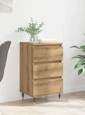 VidaXL Dressoir artisanaal eikenkleurig 35 x 40 x 70 cm Bewerkt hout