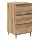 VidaXL Dressoir artisanaal eikenkleurig 35 x 40 x 70 cm Bewerkt hout
