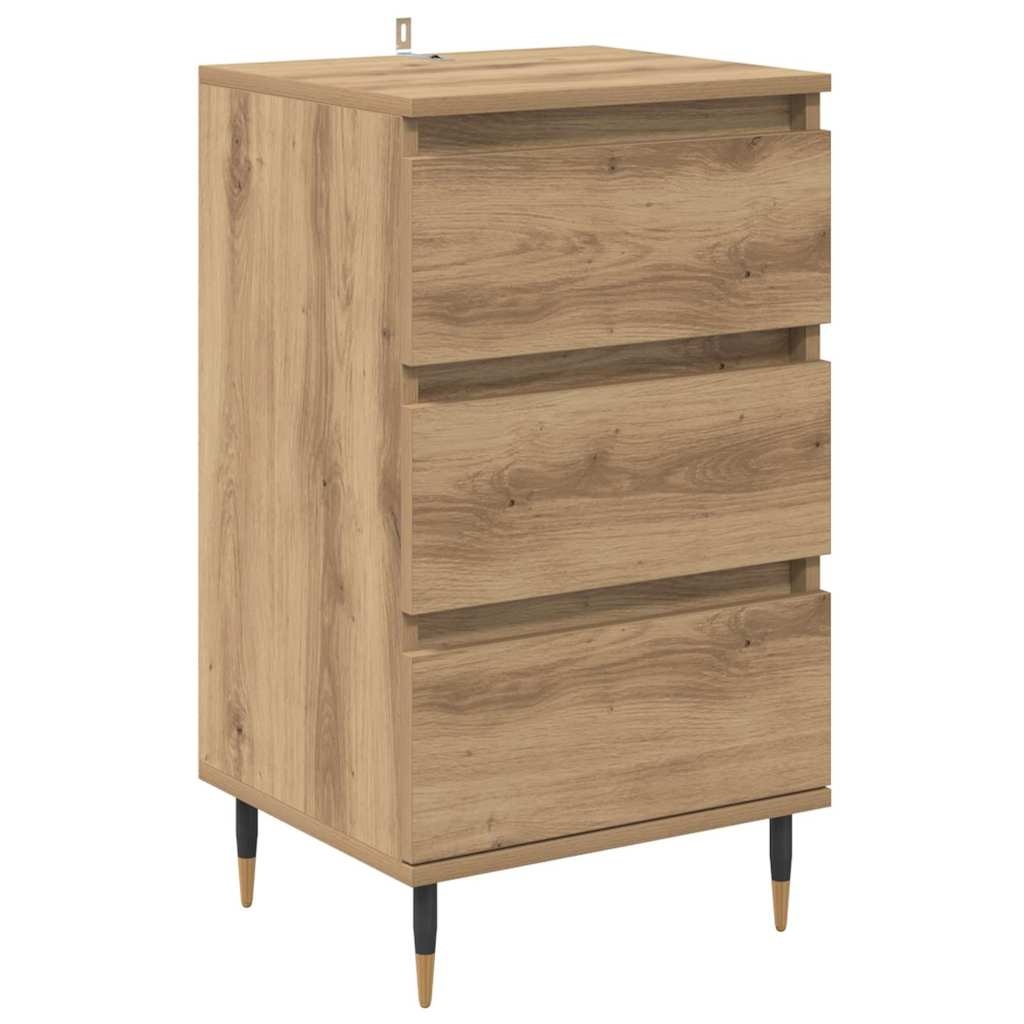 VidaXL Dressoir artisanaal eikenkleurig 35 x 40 x 70 cm Bewerkt hout