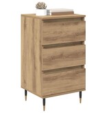 VidaXL Dressoir artisanaal eikenkleurig 35 x 40 x 70 cm Bewerkt hout
