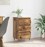 VidaXL Dressoir met lade Oud hout 35 x 40 x 70 cm Bewerkt hout
