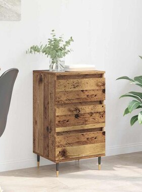 VidaXL Dressoir met lade Oud hout 35 x 40 x 70 cm Bewerkt hout
