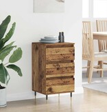 VidaXL Dressoir met lade Oud hout 35 x 40 x 70 cm Bewerkt hout